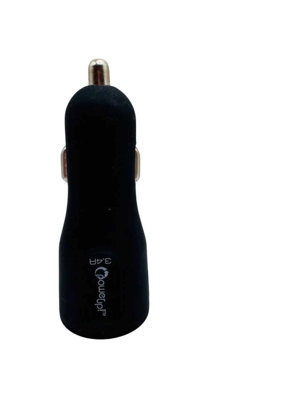 PowerUp Dual USB Car Charger 3.4A Black Compact Design For Fast Charging Devices